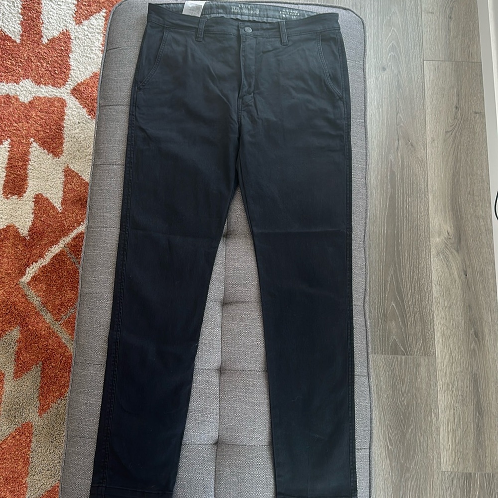 Levi’s Chinos, like new, garment washed black.